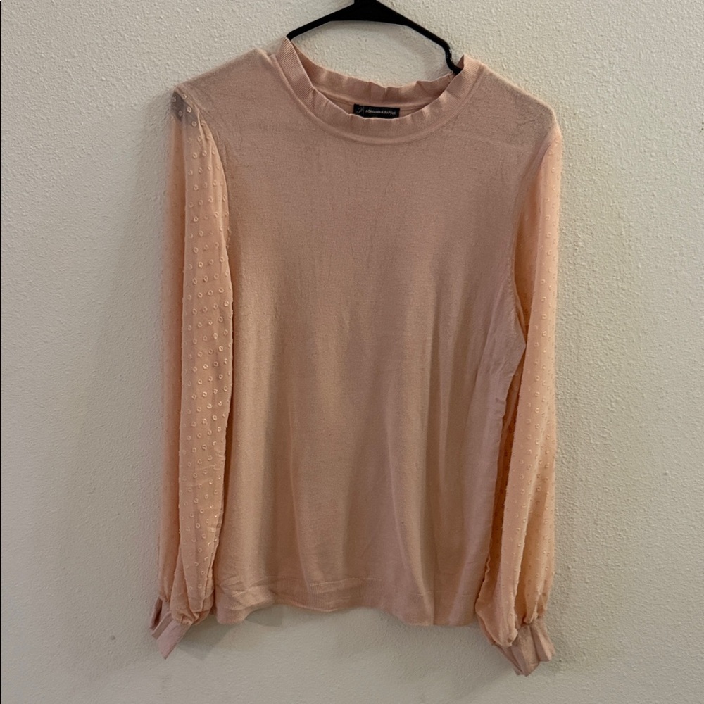 Adrianna Papell Blush Pink Blouse